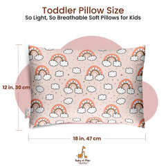 Premium Baby Pillow For Kids, Super Soft Cotton Kids Cushion - 12 X 18 Inches | For 5 Years Old Kids, Adorable Animal & Cartoon Prints | Bed Pillow, Washable, Easy To Care - Pillow 09