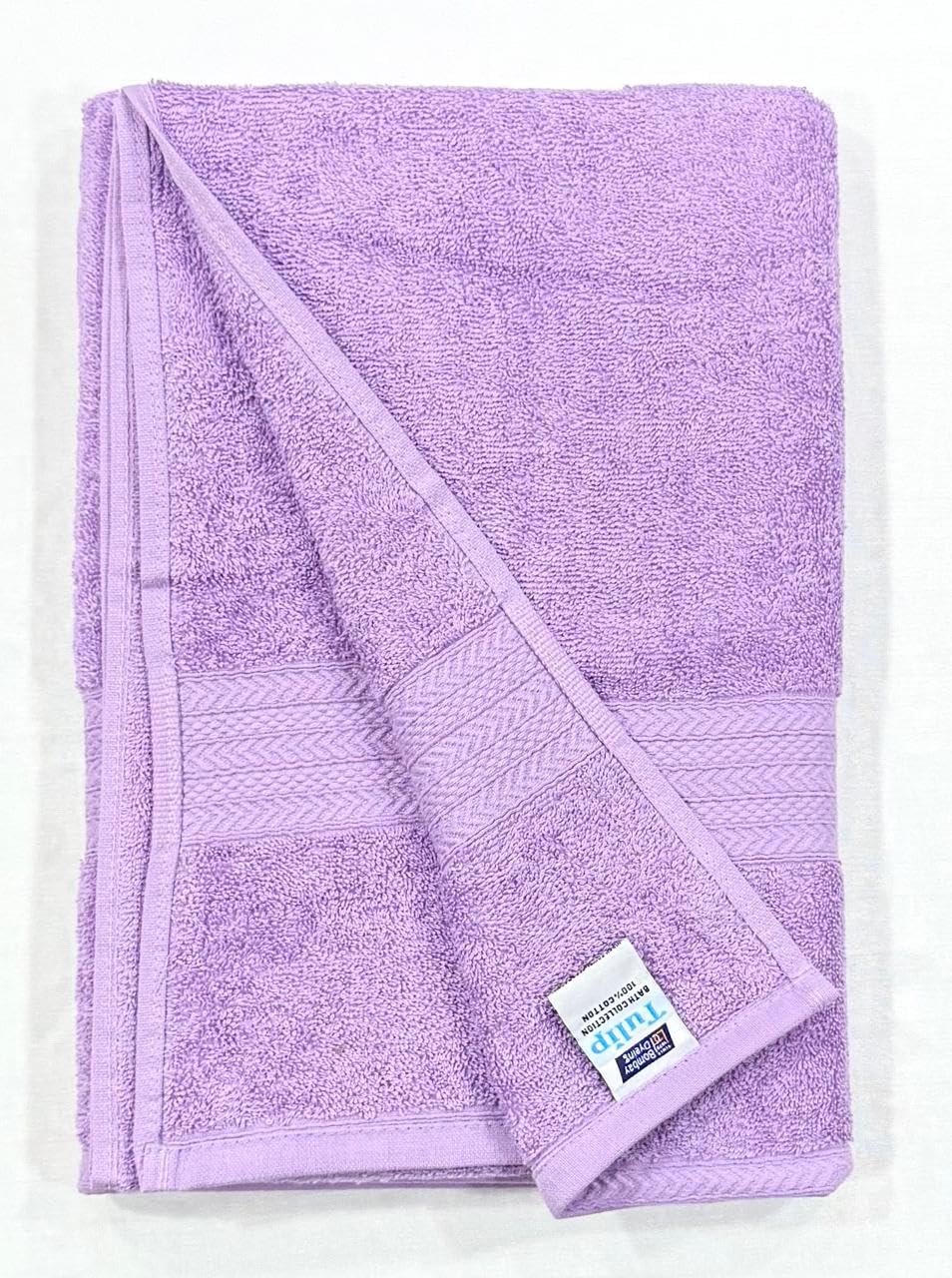 Bombay Dyeing Tulip Premium Cotton Large Size Bath Towel 500 Gsm (Purple)