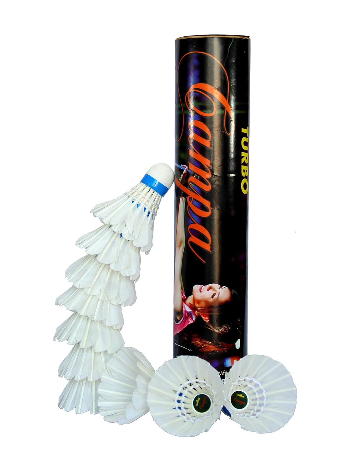 Stonkraft Badminton Feather Shuttlecock With Excellent Flight & Balance | White , Pack Of 10
