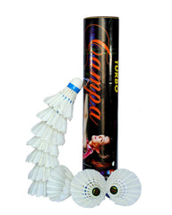 Stonkraft Badminton Feather Shuttlecock With Excellent Flight & Balance | White , Pack Of 10