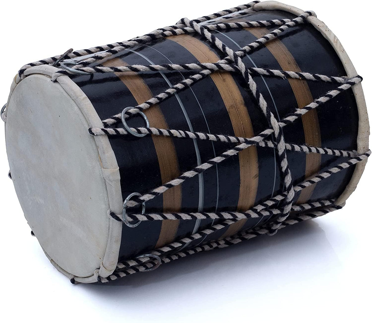 Musical 8-Inch Dholak For Kids & Babies - Multicolor | Perfectly Symmetric Round Dholak - Dholak For Festival, Wedding, Satsang | Very Easy To Tune