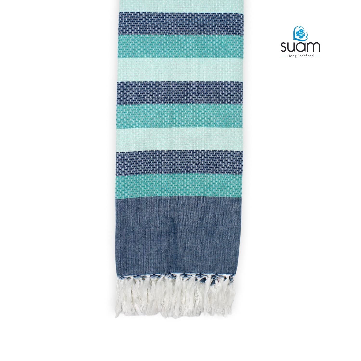 Suam Candy Cotton Towel 400 Gsm | Quick Dry, Soft & Absorbent Ideal For Bath, Beach, Gym & Travel (Magic Mint & Ocean Green)