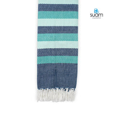 Suam Candy Cotton Towel 400 Gsm | Quick Dry, Soft & Absorbent Ideal For Bath, Beach, Gym & Travel (Magic Mint & Ocean Green)