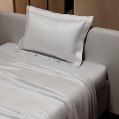 Single Bedsheet With 1 Pillow Cover - 60 X 90 Inches, Vanilla White | Premium Bedding Set, Home Decor, Wedding Gift For Couples, Housewarming, Anniversary