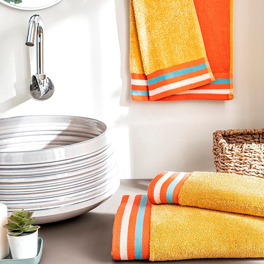 Ddecor Cotton Hand Towel 400gsm (Gold)- Pack Of 2
