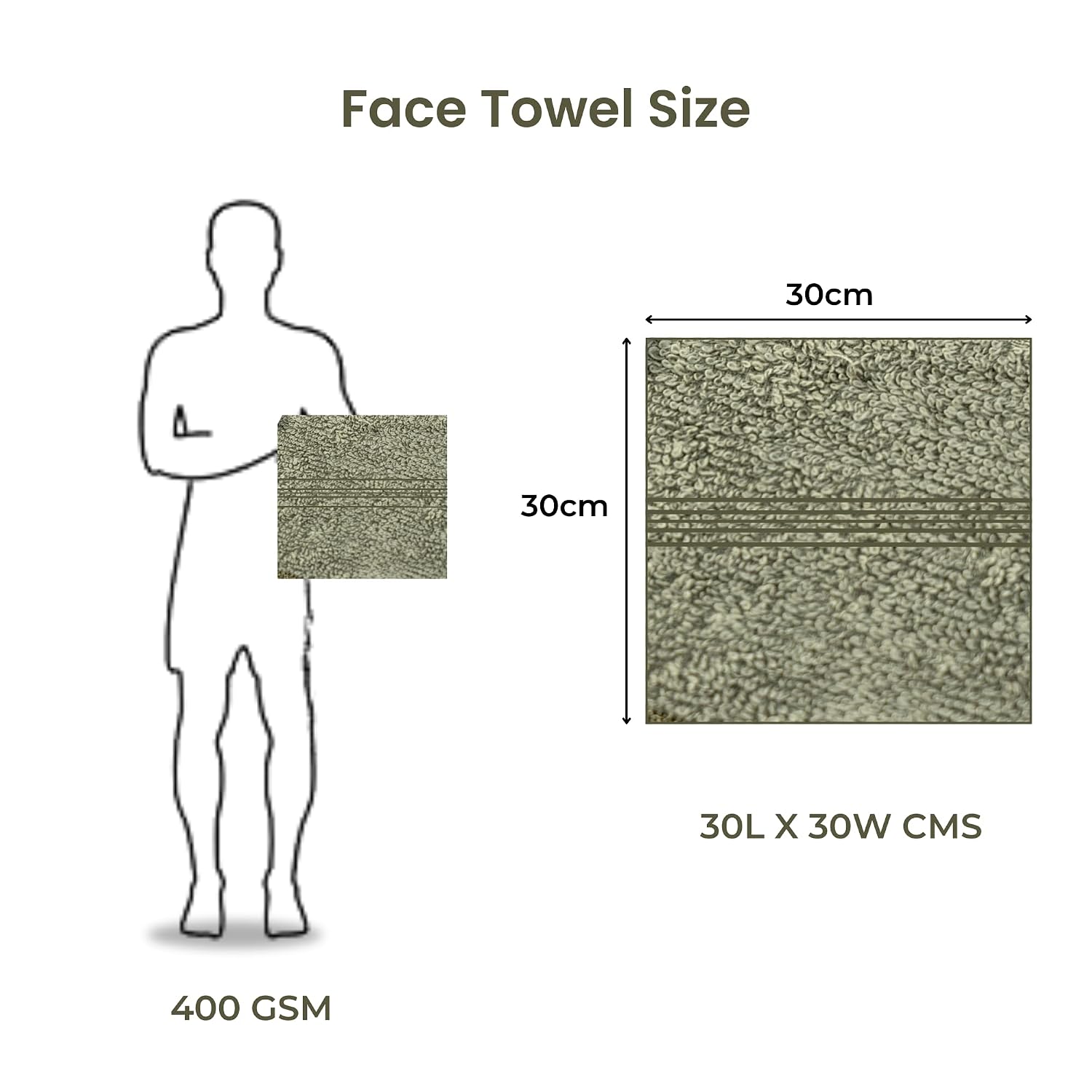Akiko Home 100% Cotton Essential Series Face Towel 600 Gsm | Soft Absorbent & Durable Washcloth For Men & Women, Compact Travel Towel -Pack Of 4 (Maroon & Green)