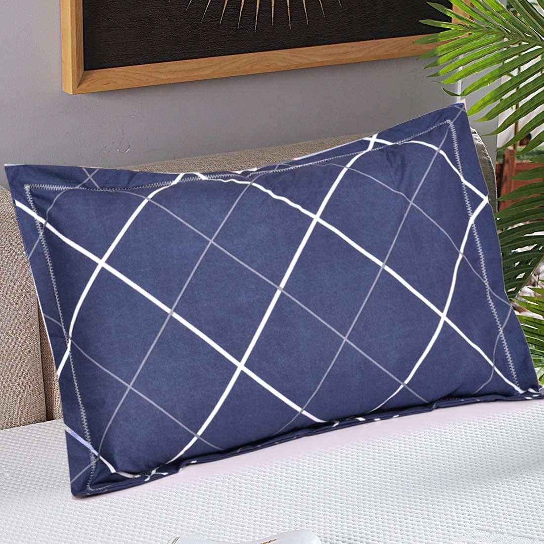 Flat Single Bedsheet With 1 Pillow Cover & Single Comforter - 60 X 90 Inches, Navy Blue | Soft & Durable For Everyday Use - All Season Comfort