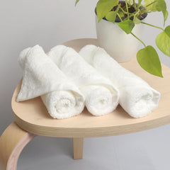 Heelium Bamboo Face Towel 600 Gsm | Ultra Absorbent & Odour-Free 3x Softer Than Cotton Towels | Pack Of 3 (White)