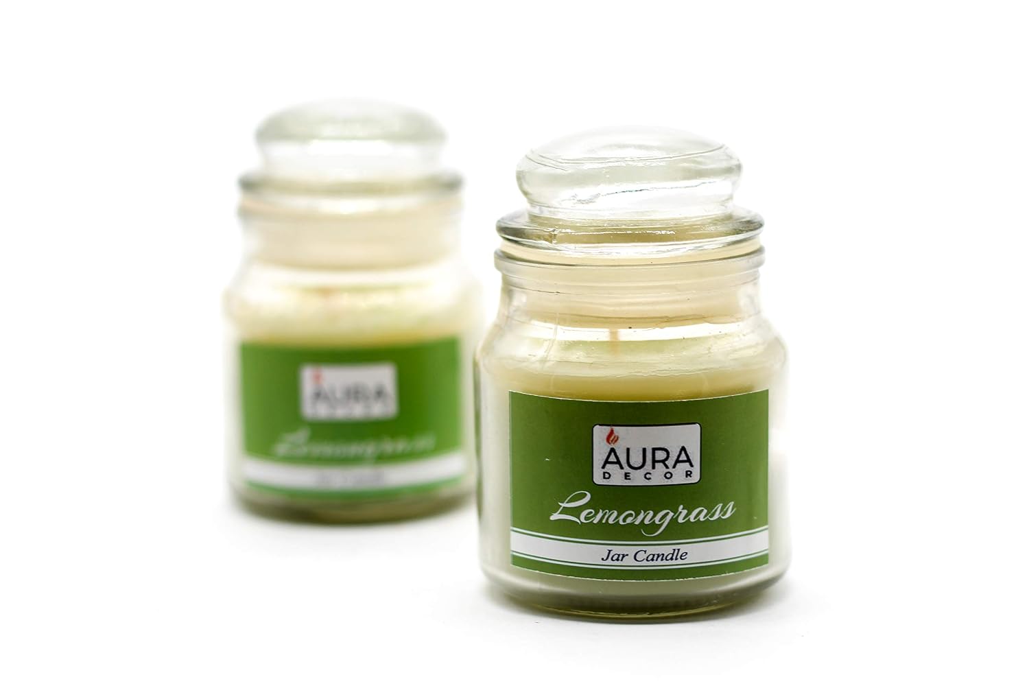 LEMON GRASS JAR CANDLE SET OF 2 | PERFECT FOR GIFT ANNIVERSARY, BIRTHDAY CANDLE