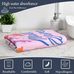 Fresh From Loom 100% Cotton Fur Hypoallergenic Bath Towel For Kids 300 Gsm | Double Stitched Edge (Pink)