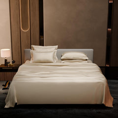Bedding Set 1 Bedsheet King Size With 4 Pillow Cover - 108 X 108 Inches, Charming Ivory | Wedding, Bedroom, Date Night Collection | 300 Thread Count