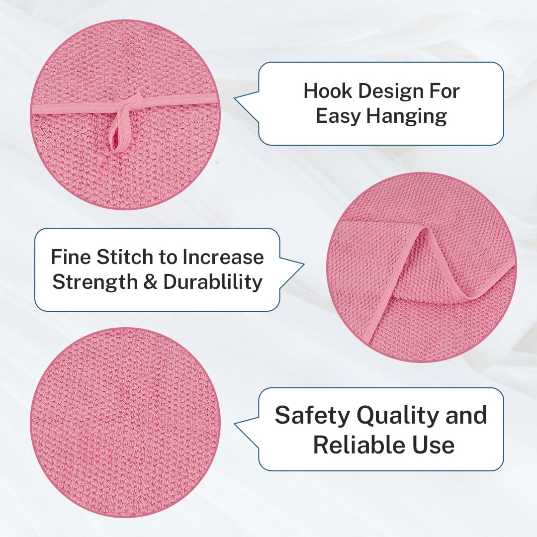 Fezora Microfiber Contler Bath Towels 700 Gsm | Large Size Bath Towel Soft & Absorbent Bath Towel For Men & Women (Peach & Dark Grey)- Pack Of 2
