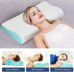 Memory Foam Pillows Supports Neck Pain & Shoulder Pain, Pillows Model - C1 | Contour Cervical Orthopedic Pillows, Ergonomic Cervical Pillow Neck Support Pillow For Side Back