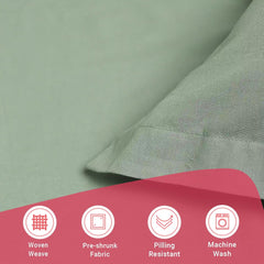 Queen Size Bedsheet For Double Bed With 2 Pillow Cover - 60 X 78 Inches, Sage Green | 100% Cotton, Soft & Breathable - Bedsheet Collection