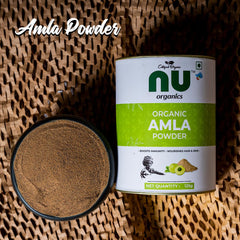 Nu Organics Certified Organic Organic Amla Powder Herbal Supplement, 100% Pure & Natural, Antioxidant - Rich For Hair & Skin, Immune Support | 125gm 0.2lbs