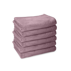 Housse Premium Microfiber Face Towel 900 Gsm | Korean Beauty Ultra Absorbent, Odour-Free, Quick Dry Face Towel (Pack Of 6) - Rose Taupe
