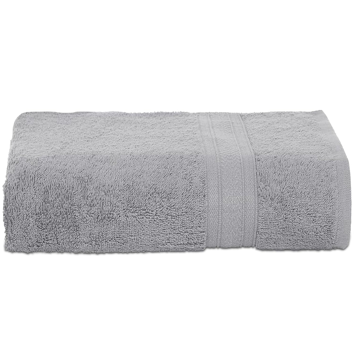 Ambra Linens 500 Gsm Highly Absorbent Towel, 100% Cotton, Soft & Plush, All Seasons Use, Large, Everyday Use, Durable (Light Grey)