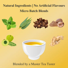 San-Cha Happy Throat Herbal Tea - 25 Biodegradable Pyramid Tea Bags | Relief Against Air Pollutants - Zero Caffeine, Rich In Vitamin C