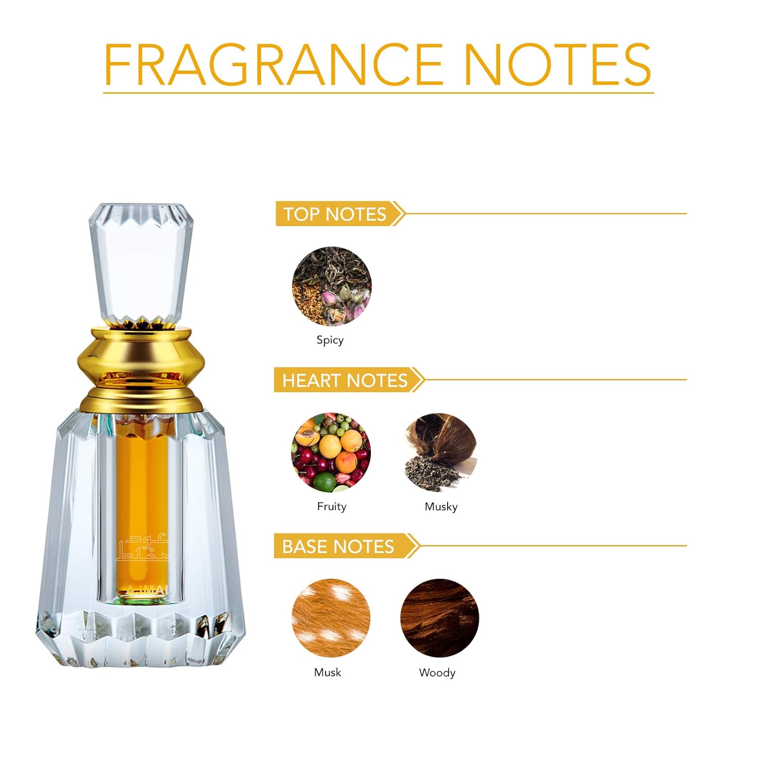 Ajmal Aura Concentrated Perfume Oil Floral Fruity Alcohol-free Attar 10ml 0.3 Fl.oz. & Oudh Mukhallat Concentrated Perfume Oil Oriental Oudhy Alcohol-free Attar 6ml 0.2 Fl.oz. For Unisex | Pack Of 2