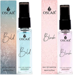 Oscar Blush & Bold Mini Perfumes For Women 8ml 0.2 Fl.oz. Each X2 | Notes Of Sweets & Sandalwood | Long Lasting | Fresh Fragrance | Edp For Women & Girls