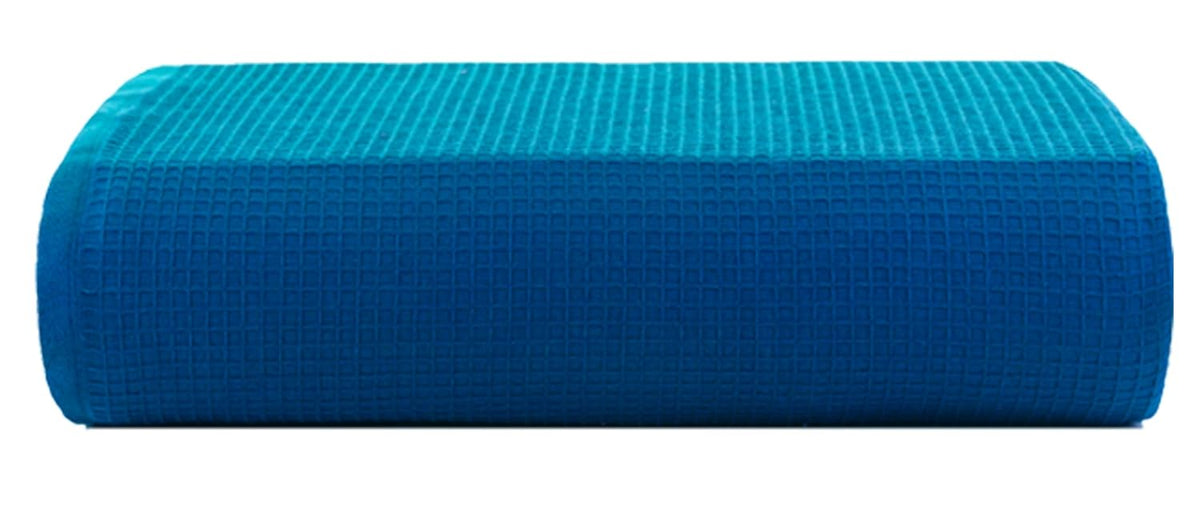 Casa Copenhagen Egyptian Cotton Waffle 1 Pcs Large Bath Towel 500 Gsm (Electric Blue)