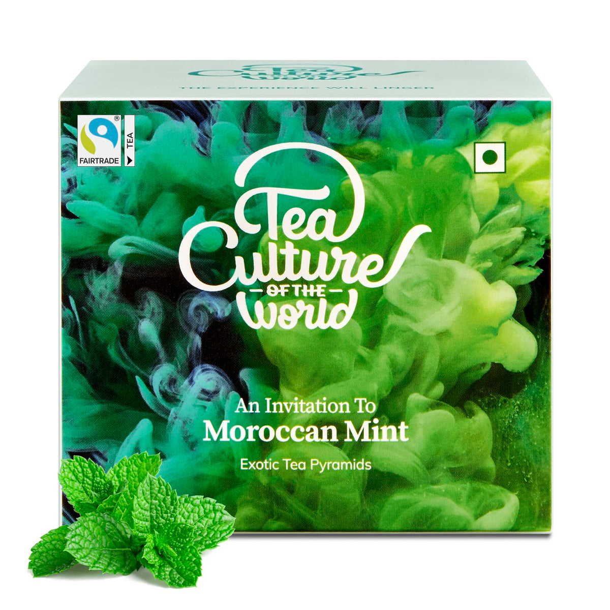 Tea Culture Of The World Moroccan Mint Green Tea - 16 Tea Bags | Promotes Healthy Skin - Premium First Quality Green Teabags | High Caffeine