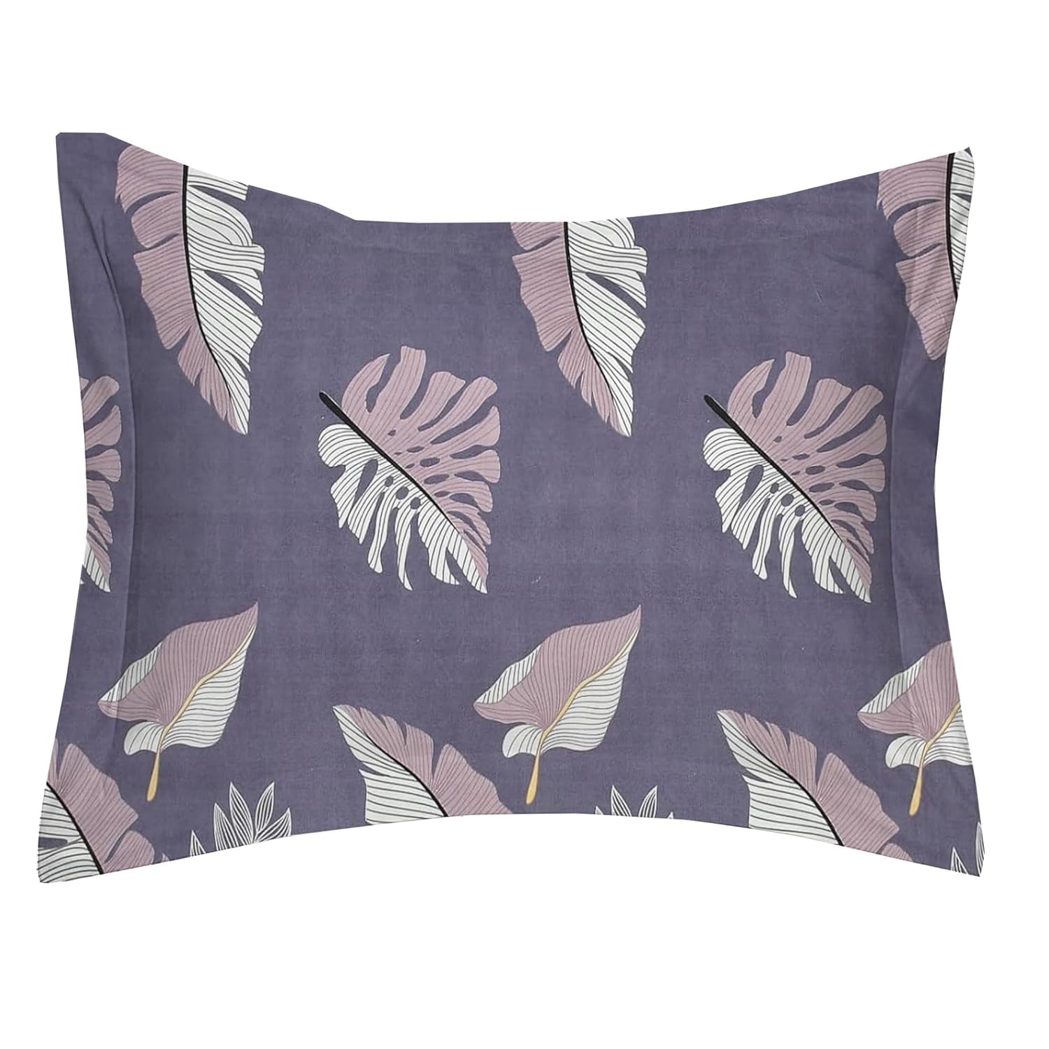 Printed Single Bedsheet Size With 1 Pillow Cover - 60 X 90 Inches, Grey Dark | Cotton Wrinkle Free Soft, Breathable | Durable & Long-Lasting