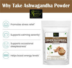 Online Quality Store Organic Ashwagandha Powder For Stress Relief, Anxiety Support, Immune System Booster, Carefully Sourced And Crafted To Provide You With A Premium Quality | 100gm 0.2lbs