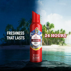 Old Spice Original No Gas 24 Hour Long Lasting Freshness Deodorant Perfume Body Spray For Men 140ml 4.7 Fl.oz.