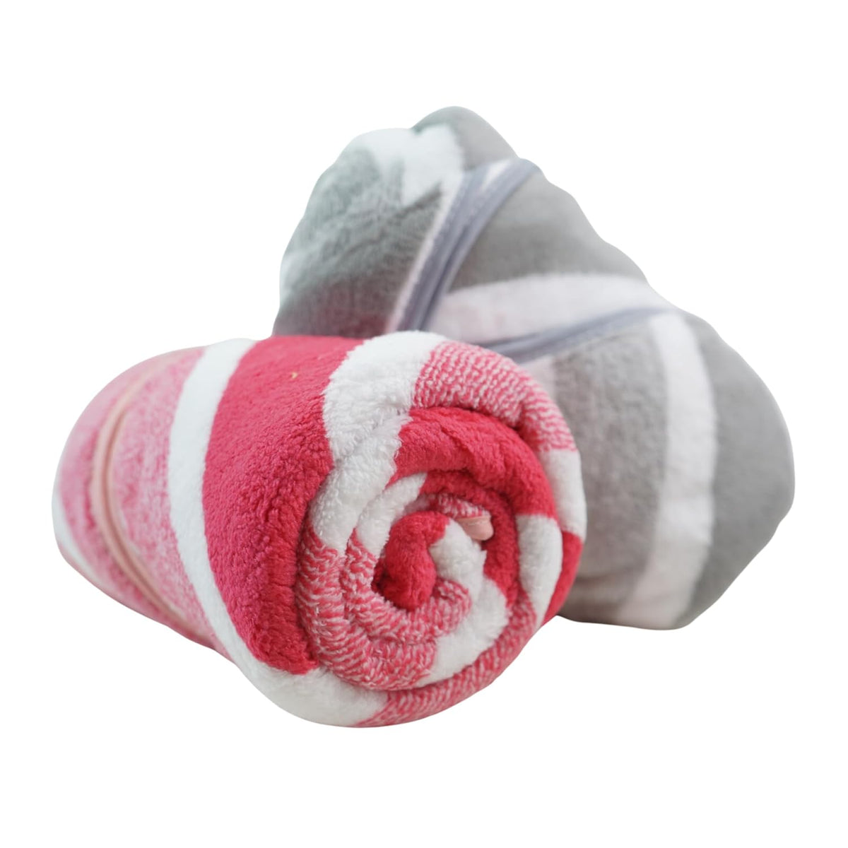Maxoshine Hand Towel 200 Gsm | Super Soft Quick Dry Microfiber Face Towel For Women Men-Hanging Loop Napkins | Red & Grey (Set Of 2)
