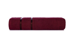 Casa Copenhagen Egyptian Cotton Exotic Hand Towel 400 Gsm (Cabernet Red)- 2 Pcs