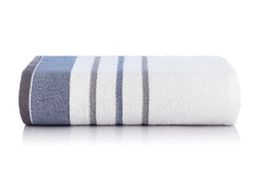 Casa Copenhagen Egyptian Cotton Exotic Hand Towel 400 Gsm (Blue/Dark Grey)- 2 Pcs