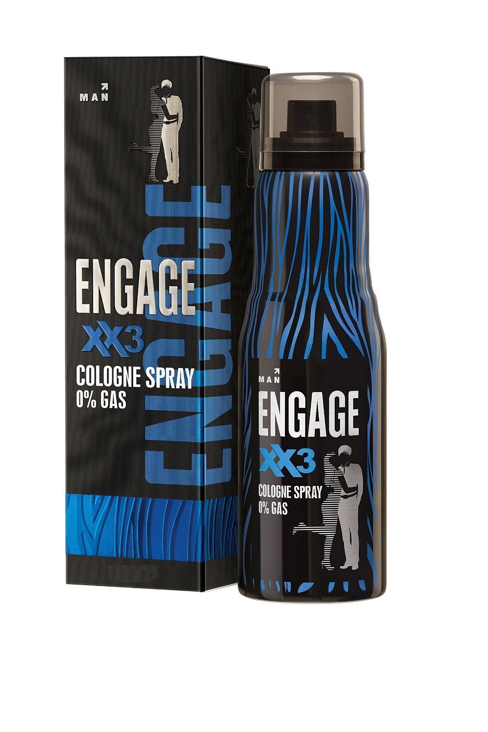 Engage XX3 Cologne No Gas Perfume For Men 135ml 4.5 Fl.oz. , Spicy And Woody Fragrance Scent , Skin Friendly Perfume For Men Long Lasting