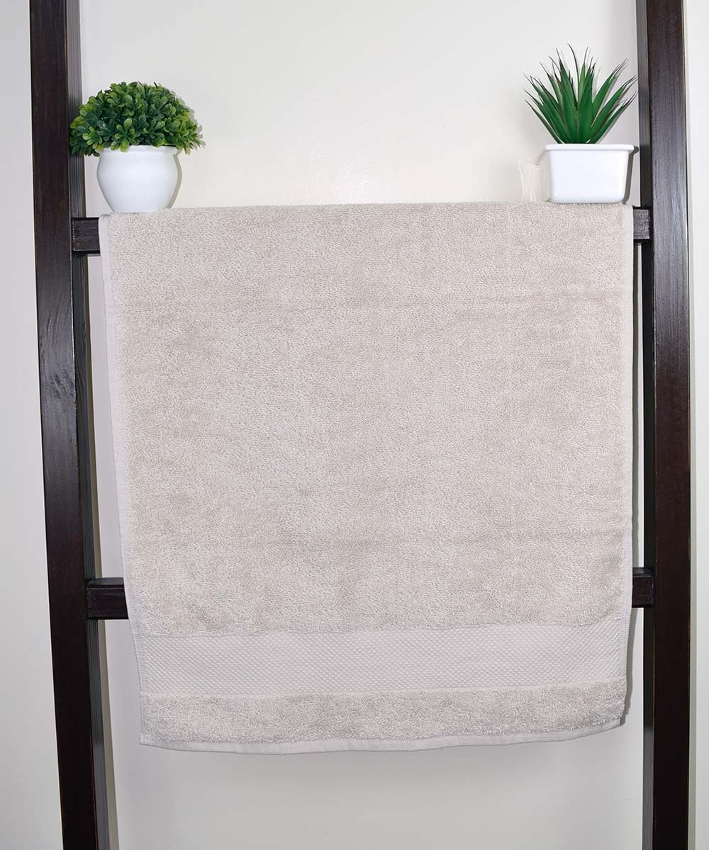 Rangoli Soft Absorbent Durable Towels Earthly Egyption Cotton Plush Oversized Small Size Bath Towel 400 Gsm (Beige)