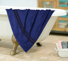 Lukzer Soft 100% Cotton Light Weight Super Absorbant Bath Towel 600 Gsm (Blue)