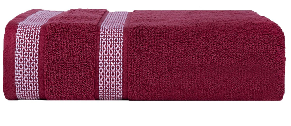 Casa Copenhagen Egyptian Cotton Waffle Large Size Bath Towel 500 Gsm (Burgundy)