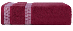 Casa Copenhagen Egyptian Cotton Waffle Large Size Bath Towel 500 Gsm (Burgundy)