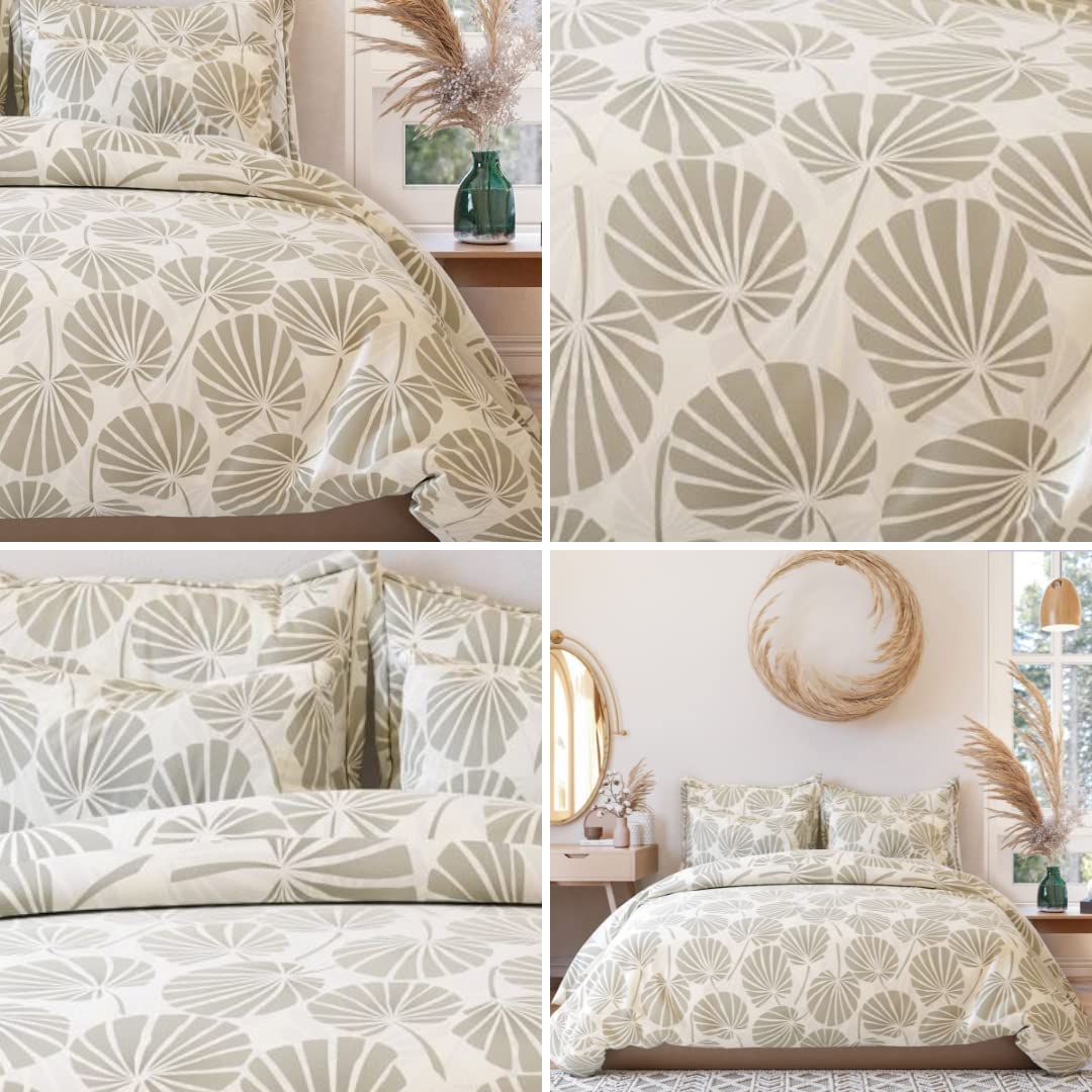 King Size Comforter With 1 King Size Flat Bedsheet & 2 Pillow Cover - (90x100 Inch) Cream | Perfect Gifts Set Wedding, Anniversary - 4 Pcs Bedding Set