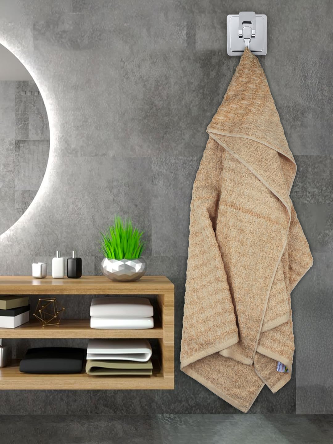 Ramraj Cotton Soft & Absorbent Terry Bath Towel 450 Gsm (Beige)