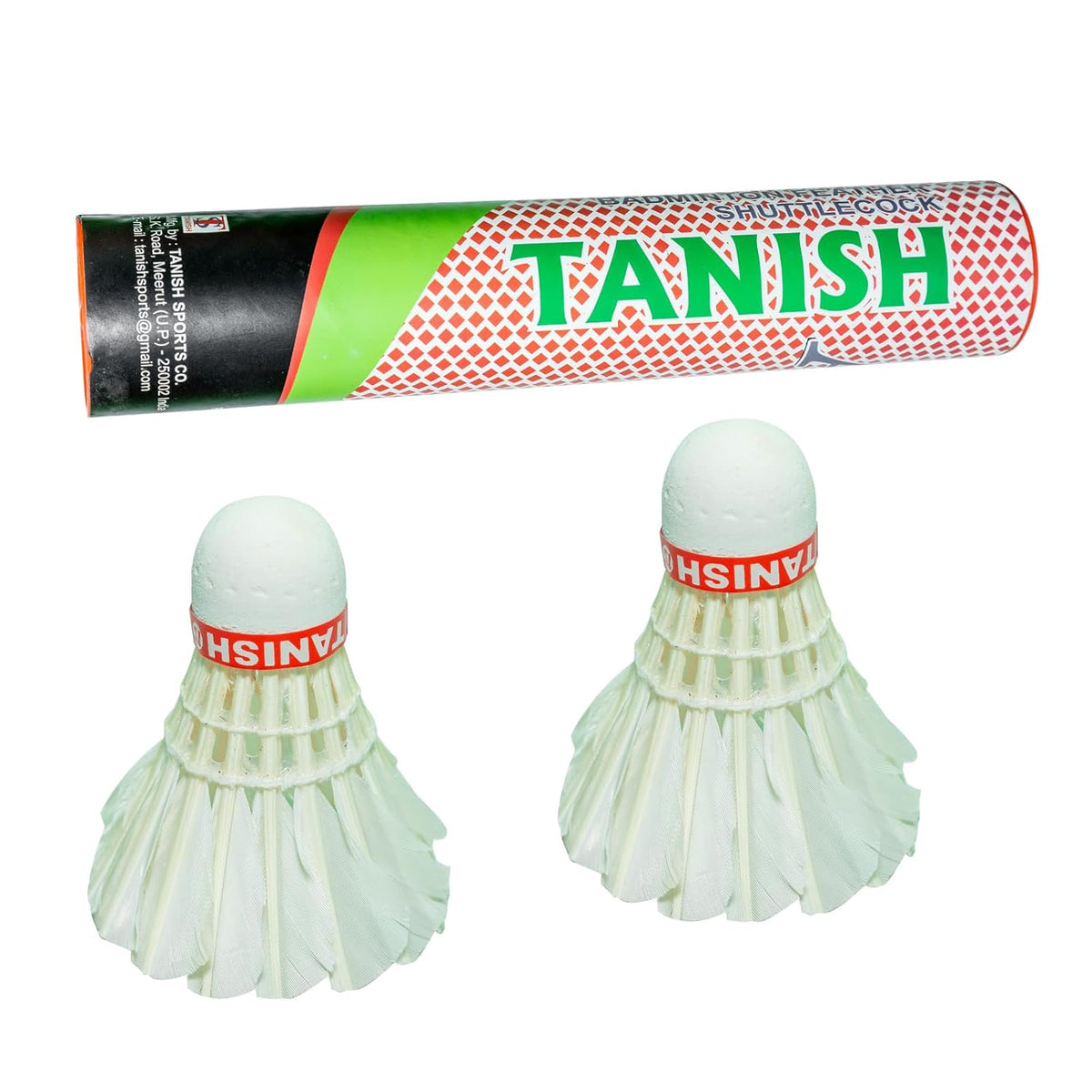Tanshiq Stores Badminton Shuttlecock Feathers | Superfine Cork Gold Series , Sturdy Structure tournaments | White , Pack Of 6