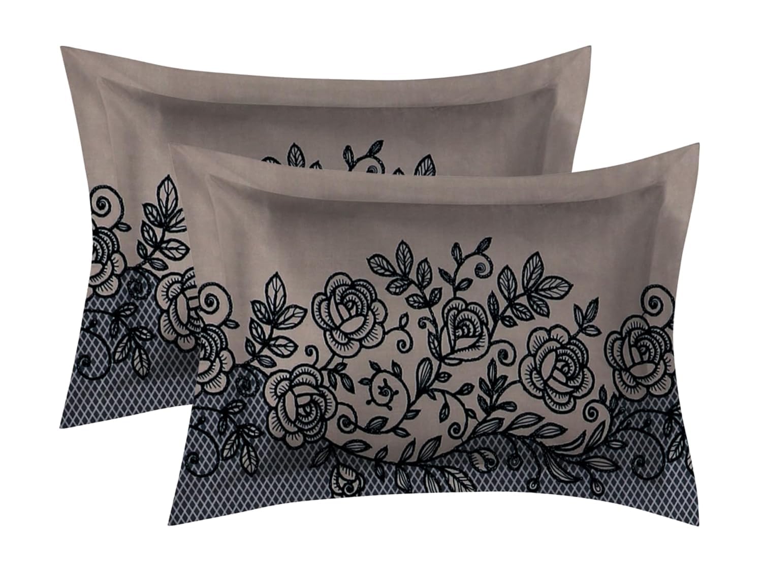 Elastic Fitted Bedsheet Queen Size With 2 Pillow Covers - 60 X 78 Inches, Coffee | Lightweight, Soft & Comfortable | Durable & Long Lasting Wrinkle Resistant Fabric