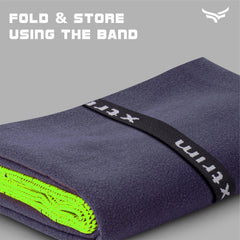 Xtrim Microfibre Towel (Medium) Bath Towel 180 Gsm | Towel For Gym, Spa, Swimming, Fabric, Quick-Dry, Extra Absorbent, Lightweight, Lint-Free, Reusable, Odour-Resistant (Navy Blue)