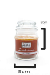 SANDAL WOOD HIGHLY PLEASING NATURAL BURNERS FRAGRANCE JAR CANDLES SET OF 2