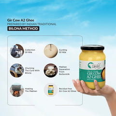 Pure Gir Cow A2 Ghee By Gawdee | Good Source Of Energy Healthy & Nutrients Desi Danedar Ghee For Diet | (500ml) 16.9 Ounce | Jar Pack