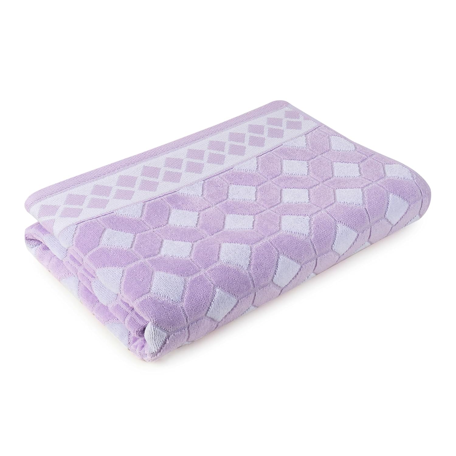 Brodloom Cotton 1 Bath Towel + 2 Hand Towels 950 Gsm | Ultra Soft, Quick Dry & Premium Gift Set Towel (Lavender)