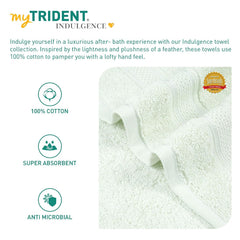 Mytrident Indulgence Collection Hand Towel 400 Gsm | 100% Cotton For Men & Women Hand Towel - Fair Jade (Pack Of 2)