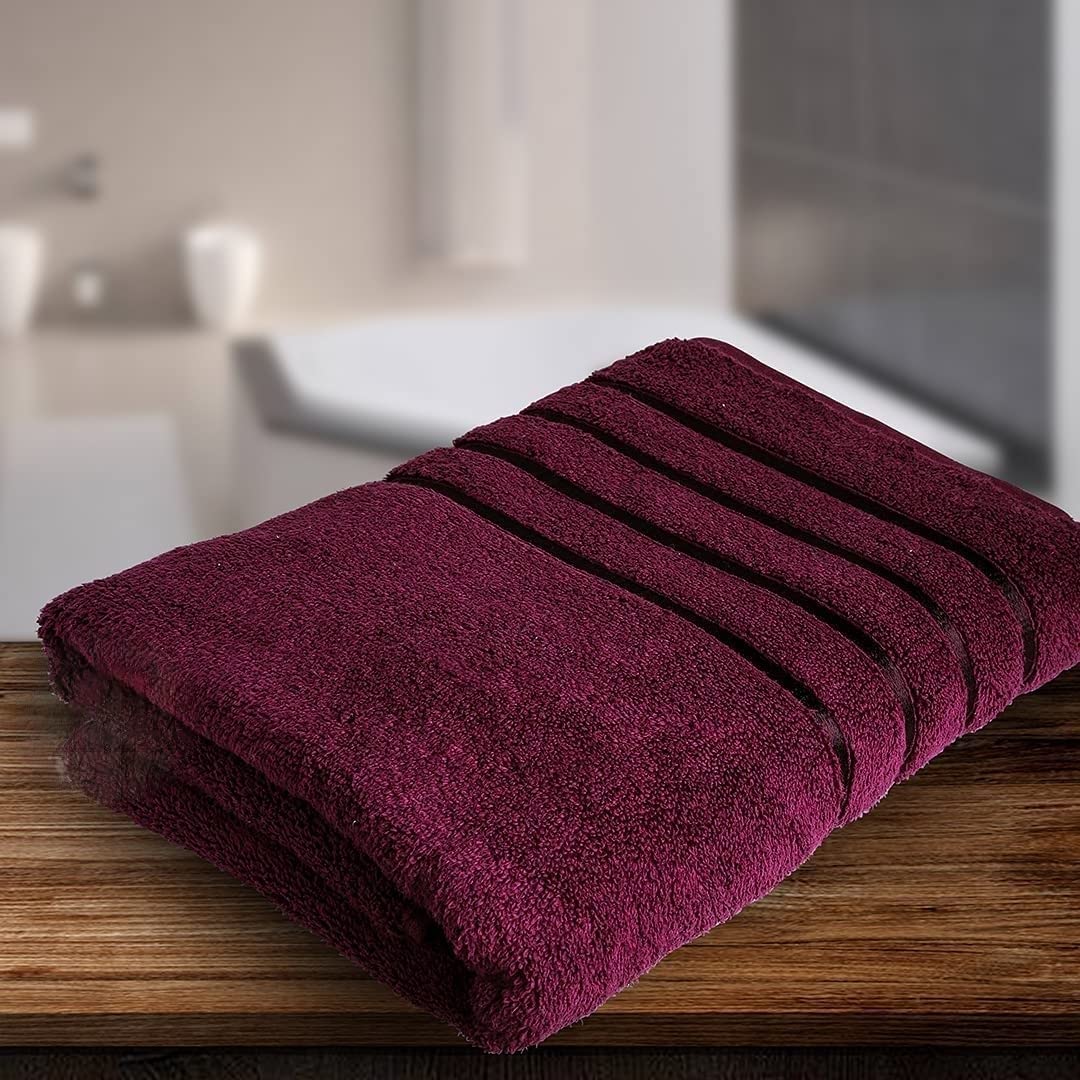 Dryhug Premium Cotton Extra Large Bath Towel 500 Gsm | Soft Luxury Bath Towel (Maroon)
