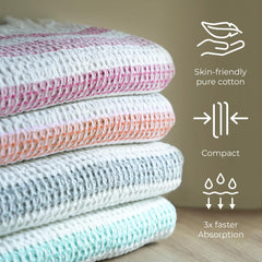 Thirsty Towel By Doctor Towels 250 Gsm Premium Waffle Cotton Bath Towel, Super Soft & High Absorbency Towel, Quick Dry Towels (Pack Of 2 - Red & Orange)