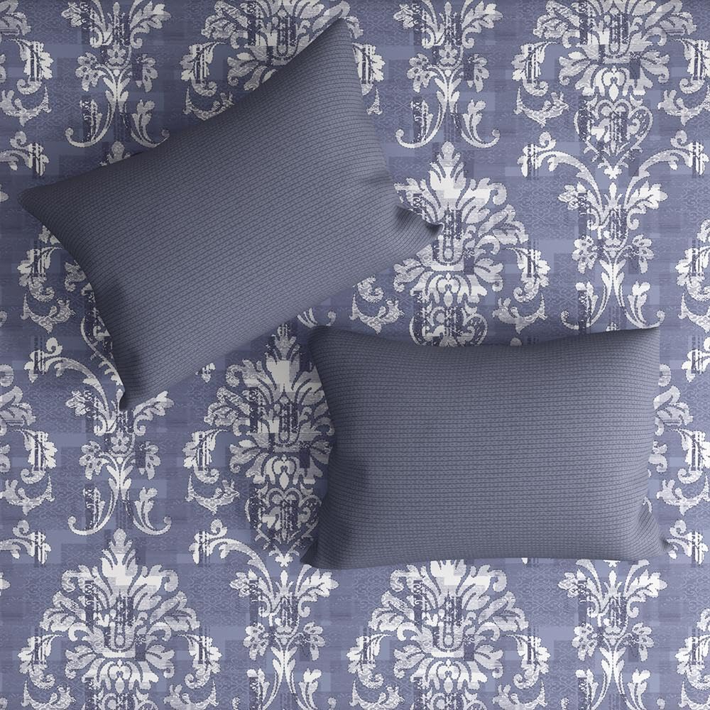 1 Double Bedsheet With 2 Matching Pillow Covers 72 X 48 Inches, Dark Grey | 200 Thread Count Durable & Long Lasting | All Around Elastic Fitted Sheet
