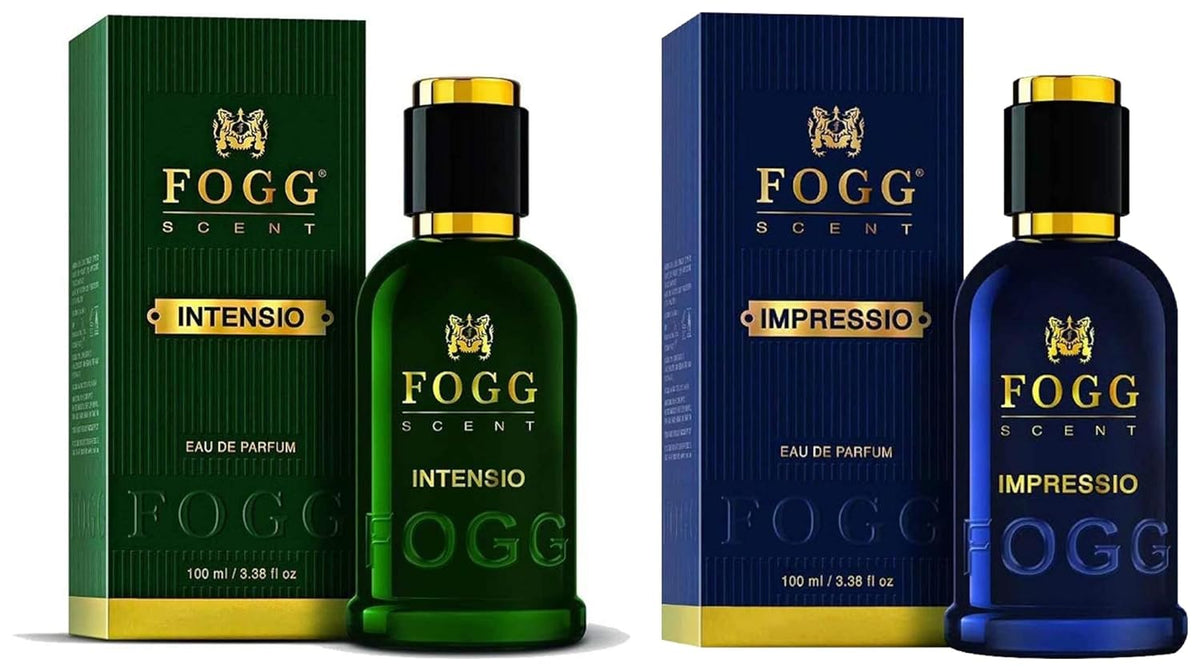 Fogg Scent Impressio & Intensio Eau De Parfum For Men 100 Ml 3.4 Fl.oz. Each Pack Of 2 | Perfect For Every Occasion